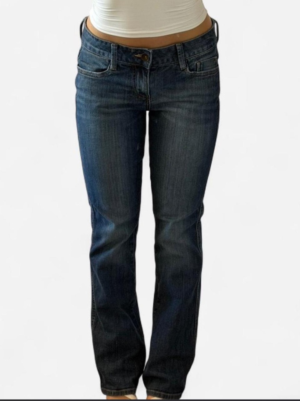 Calvin Klein Vintage Low Rise Jeans Women's Mid-Dark Blue Bootcut Denim